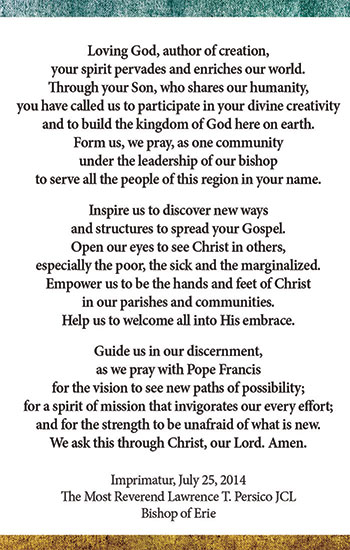 Pastoral Planning prayer card - Back of card image